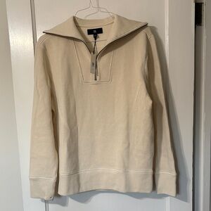 Men's Cream 1/4 zip by Banana Republic